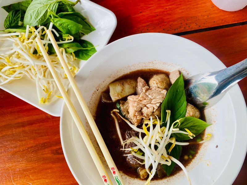 Thai boat noodle bowl